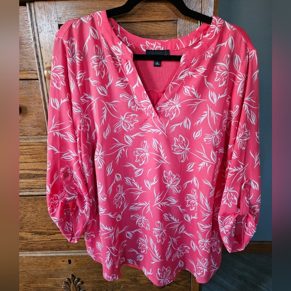 🌿 Fortune + Ivy mixed materials top Size L